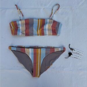 NWT Vitamin A Pastel Striped Bikini Verano Stripe